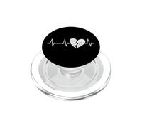 Cuore spezzato cardiaco ECG - Impulso crepacuore cuore spezzato PopSockets PopGrip per MagSafe