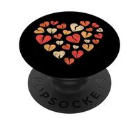 Cuore spezzato con cuori - crepacuore spezzato PopSockets PopGrip Adesivo