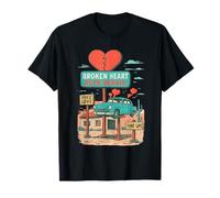Cuore Spezzato Riparazione Automatica Romance Meccanico di Auto San Valentino Maglietta