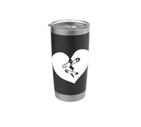 Cuore spezzato Sad Brokenhearted spille da balia San Valentino Bicchiere termico in acciaio inox doppia parete