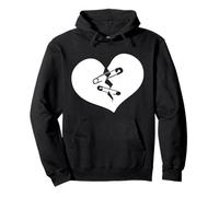 Cuore Spezzato Sad Brokenhearted Spille da Balia San Valentino Felpa con Cappuccio