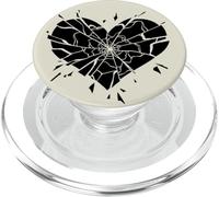 Cuore spezzato spezzato rotto e danneggiato PopSockets PopGrip per MagSafe