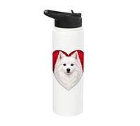 Cuore Spitz Tedesco Bianco Stainless Steel Insulated Water Bottle