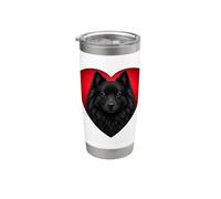 Cuore Spitz Tedesco Nero Bicchiere termico in acciaio inox doppia parete