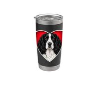 Cuore Springer Spaniel Inglese Bianco e Nero Bicchiere termico in acciaio inox doppia parete
