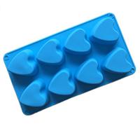 Cuore stampi in silicone per saponi 8 cavità per DIY torta al cioccolato panna cotta, pudding da forno in silicone torta sapone in resina bombe da bagno Molds by Longzang