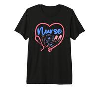Cuore Stetoscopio Amore Medicina Siringa Infermiera Maglietta Premium
