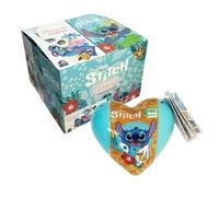 Cuore Stitch con Sorprese Collezionabili + Biscotti con Pepite di Cioccolato, Box da 11g x18 - Dolci Emozioni per Tutti i Fan