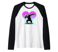 Cuore Synthwave Bradipo Pigro Bradipi Che Fanno Il Dab Maglia con Maniche Raglan