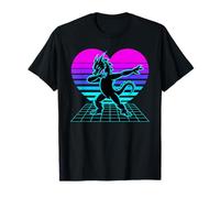 Cuore Synthwave Drago Dab Draghi Maglietta