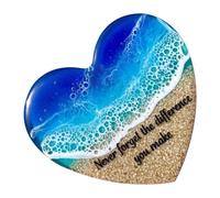 Cuore tascabile da spiaggia, pietre a forma di cuore a tema marino, ornamenti decorativi per donne, meditazione, studente, posto di lavoro, bomboniera, festa, nascita, San, artigianato