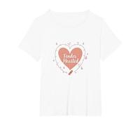 Cuore tenero: Sono Molto vulnerabile RN Emotional Art Maglietta, Donna Plus-Size, Bianco, 2X