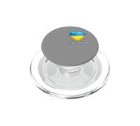 Cuore Ucraina in fiamme giallo e blu bandiera ucraina PopSockets PopGrip per MagSafe
