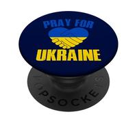 Cuore Ucraina Stand Con Ucraina PopSockets PopGrip Adesivo