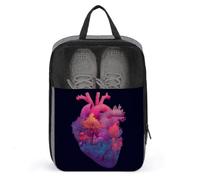 Cuore umano con una magica borsa per scarpe da foresta per viaggi uso quotidiano anti-polvere porta scarpe da golf