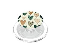 Cuore Verde Doodle Modello Salvia Verde Beige San Valentino PopSockets PopGrip per MagSafe