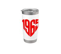 Cuore vintage 1965 a forma di cuore amore per il tuo Bicchiere termico in acciaio inox doppia parete