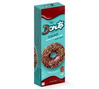 Cuorenero | 3 Donuts Gusto Cacao | Donuts Non Fritti Senza Glutine in Astuccio | Cacao Gusto Donuts | Merenda al Cacao - 111 Gr