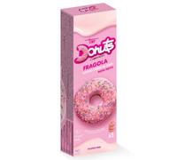 Cuorenero 3 Donuts Gusto Fragola | Donuts Non Fritti Senza Glutine in Astuccio | Fragola Gusto Donuts | Merenda al Cacao - 111 Gr
