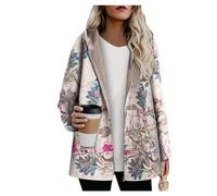 CUOREZ giacca, giacca con cappuccio da donna, felpa con cappuccio, top, abbigliamento da donna, C Colore Albicocca, Medium