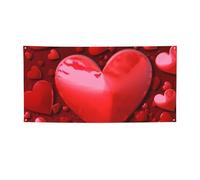 Cuori Amore Banner e segni Outdoor Indoor Party Decorazione Banner Personalizzato con Occhielli Sfondo Compleanno Sfondo Poster Foto Sfondo per Matrimonio Evento Piccolo
