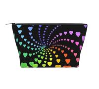 Cuori arcobaleno, Borsa da toilette Borsa per trucco Borsa per cosmetici Borsa da toilette da viaggio portatile