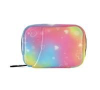 Cuori arcobaleno colorato mix mistero aiuto borsa con scomparti staccabili conveniente medicina pillola organizzatore medico borsa