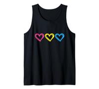 Cuori Arcobaleno Rosa Giallo Blu Cuori LGBTQ Canotta