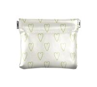 Cuori astratti a forma di linee audaci disegnate colore chiaro PU pelle piccola moneta fantasia borse cosmetiche per borsa per le donne
