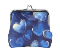 Cuori blu reale PU pelle piccolo portamonete conveniente mini cambiamento portafoglio portamonete tasca per le donne