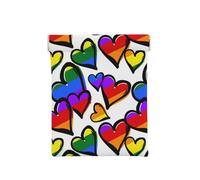 Cuori colorati arcobaleno stampati, Spremere il portafoglio superiore da donna Borsa portaoggetti Piccola portamonete Portamonete