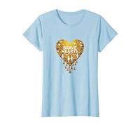Cuori Coraggiosi Consapevolezza del Cancro pediatrico dei Piccoli corpi Maglietta, Donna, Celeste, 3XL