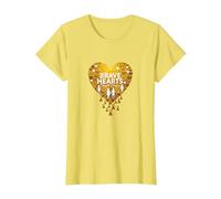 Cuori Coraggiosi Consapevolezza del Cancro pediatrico dei Piccoli corpi Maglietta, Donna, Limone, 3XL