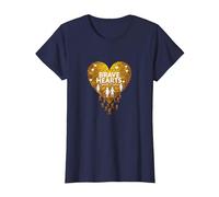 Cuori Coraggiosi Consapevolezza del Cancro pediatrico dei Piccoli corpi Maglietta, Donna, Navy, L
