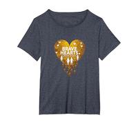 Cuori Coraggiosi Consapevolezza del Cancro pediatrico dei Piccoli corpi Maglietta, Donna Plus-Size, Pervinca, 1X