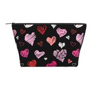 Cuori Cuori rosa e rossi, Borsa da toilette Borsa per trucco Borsa per cosmetici Borsa da toilette da viaggio portatile