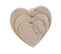 Cuori decorativi legno 3 pz Abete
