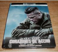 Cuori Di Acciaio (Fury) 4K UHD + Blu-Ray Nuovo Sigillato Azione Bellica A-B-C