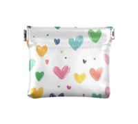 Cuori di Amore variopinti Moda Cuoio DELL'UNITÀ di elaborazione Piccola Moneta Comodo Titolare di Carta per