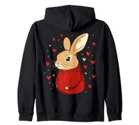 Cuori di Coniglio Le Ragazze Amano Le Donne Cuore Coniglio Felpa con Cappuccio