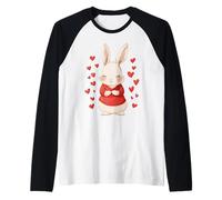 Cuori di Coniglio Le Ragazze Amano Le Donne Cuore Coniglio Maglia con Maniche Raglan