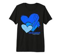 Cuori di consapevolezza del Cancro al Colon Maglietta Premium