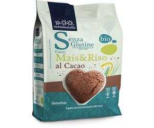 Cuori di Mais e Riso al Cacao Senza Glutine - Sottolestelle 250 g