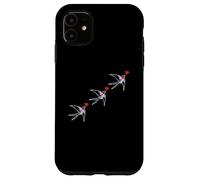 Cuori di rondini | Ama la pace | Amante degli uccelli rondini Custodia per iPhone 11