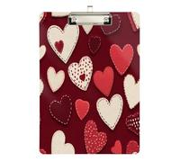 Cuori di San Valentino Patch rosso Disegno Appunti Plastica per Infermieristica Studente Commercio Quest Dimensioni 9 x 12.5 Tablas para escribir