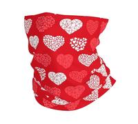 Cuori E Amore Rossi E Bianchi, Bandana Ghetta per il collo Copertura morbida per il viso Scaldacollo Tubo Mezza maschera Sciarpa Passamontagna