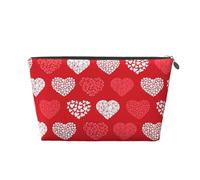 Cuori E Amore Rossi E Bianchi, Borsa da toilette Borsa per trucco Borsa per cosmetici Borsa da toilette da viaggio portatile