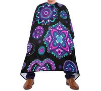 Cuori Fiori Astratti Colorati Parrucchiere Mantelle con Chiusura a Snap Regolabile, Elegante Grembiule per Capa para Cortar Pelo 165,1 x 139,7 cm
