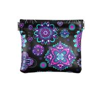 Cuori Fiori Astratto Colorato Delle Donne Piccola Borsa Del Cambiamento Del Cuoio Fancy Organizzazione Sacchetti per Uomo Donna