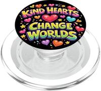 Cuori gentili Cambiano Mondi Colorato Retro Cuore Tipografia PopSockets PopGrip per MagSafe